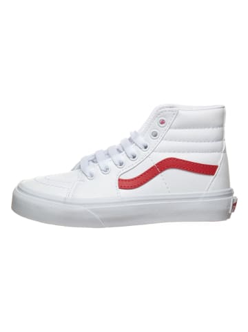 Vans Leren sneakers "SK8-Hi" wit/rood