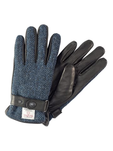 Camel Active Leren handschoenen donkerblauw/zwart