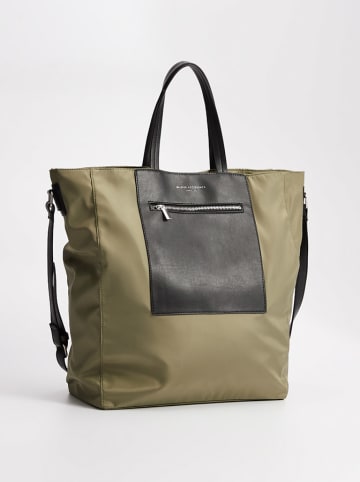 Diverse Shopper bag w kolorze oliwkowo-czarnym - (S)37 x (W)40 x (G)14 cm