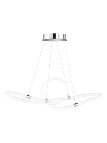 WOFI Lampa wisząca LED "Mira" w kolorze srebrno-białym - 92 x 31 cm