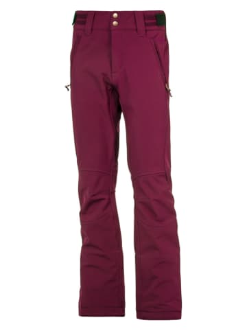 Protest Softshellowe spodnie narciarskie "Redworthy" w kolorze jagodowym