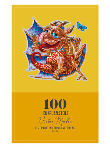 HCM 100-delige houten puzzel "De Draak en de Vlinder" - vanaf 12 jaar