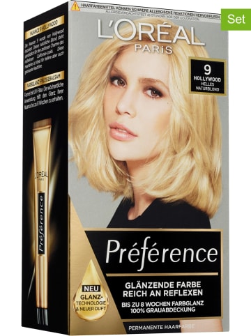 L'Oréal Paris 3-delige haarverfset "Préférence - 9 Licht Natuurlijk Blond"