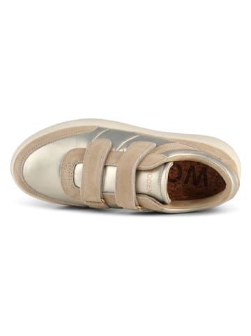 WODEN Sneakers "Monica Metallic" beige/zilverkleurig