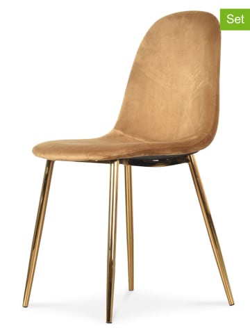 Deco Lorrie Krzesła (4 szt.)"Josef" w kolorze jasnobrązowym - 44 x 86 x 50 cm
