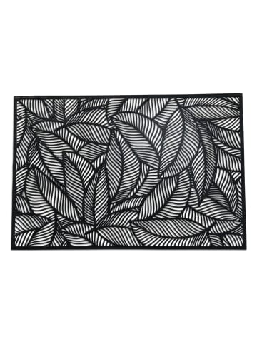 Deco Lorrie Placemat "Feuilles" zwart - (B)45 x (H)30 cm