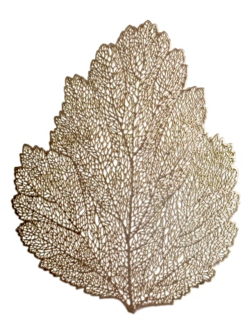 Deco Lorrie Placemat "Feuille" goudkleurig - (B)36 x (H)47 cm