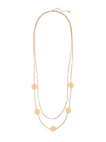 TATUUM Naszyjnik w kolorze złotym z masą perłową - (D)60 cm