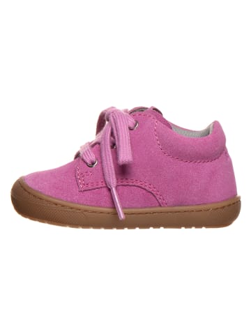 Richter Shoes Skórzane sneakersy w kolorze różowym
