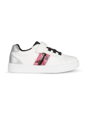 Geox Sneakersy "Djrock" w kolorze srebrno-białym