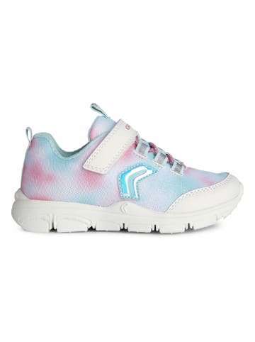 Geox Sneakers "New Torque" wit/lichtblauw/lichtroze