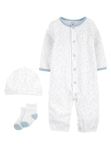 Carter's 3-delige outfit wit/lichtblauw