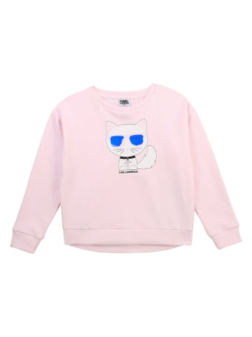 Karl Lagerfeld Kids Bluza w kolorze jasnoróżowym