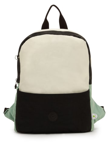 Kipling Plecak "Sonnie" w kolorze kremowo-czarno-turkusowym - 40,5 x 40,5 x 17 cm