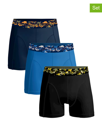 Muchachomalo 3-delige set: boxershorts donkerblauw/blauw/zwart