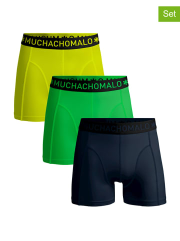 Muchachomalo 3-delige set: boxershorts geel/groen/donkerblauw