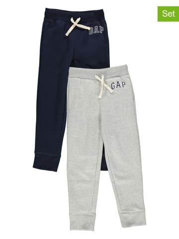GAP Spodnie dresowe (2 szt.) w kolorze jasnoszaro-granatowym