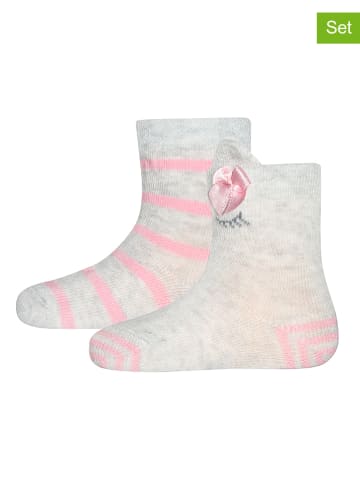 Sanetta 2-delige set: sokken lichtgrijs