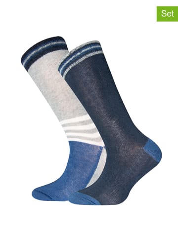 Sanetta 2-delige set: sokken donkerblauw/grijs