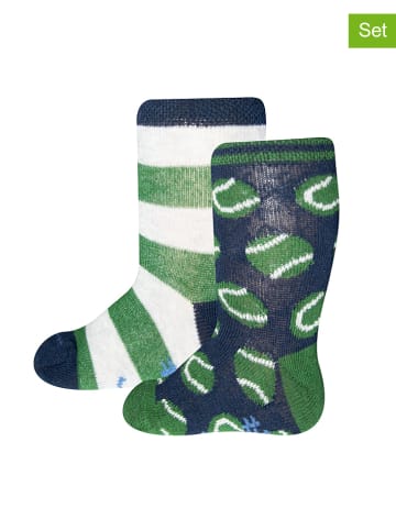 Sanetta 2-delige set: sokken groen