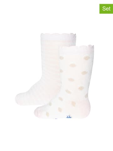 Sanetta 2-delige set: sokken wit