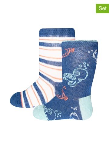Sanetta 2-delige set: sokken blauw