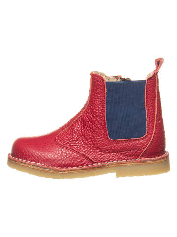 Kmins Leder-Chelsea-Boots in Rot