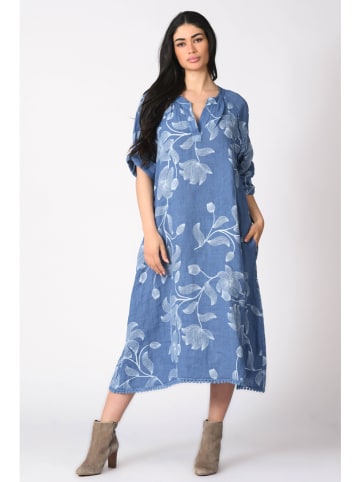 La Fabrique du Jean Linnen jurk "Perly" blauw