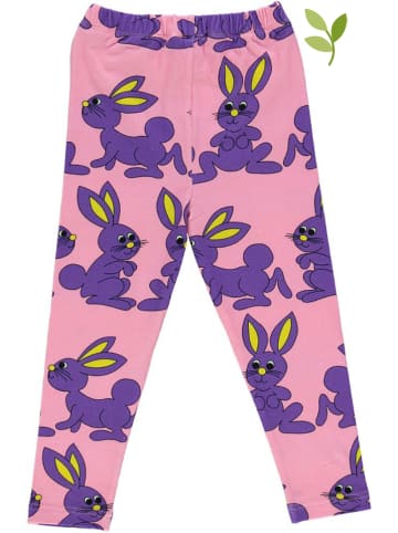 Småfolk Legginsy "Rabbit" w kolorze jasnoróżowo-fioletowym