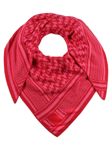 Zwillingsherz Sjaal rood/roze - (L)185 x (B)95 cm