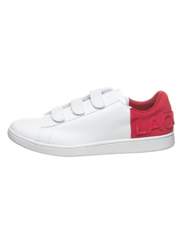 Lacoste Leren sneakers "Carnaby Evo" rood/wit