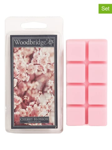 Woodbridge 2-delige set: geurwas "Cherry Blossom" lichtroze - 2x 68 g