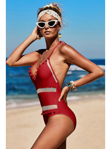 Coconut Sunwear Strój kąpielowy w kolorze czerwonym