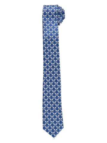 Strellson Jedwabny krawat w kolorze niebieskim