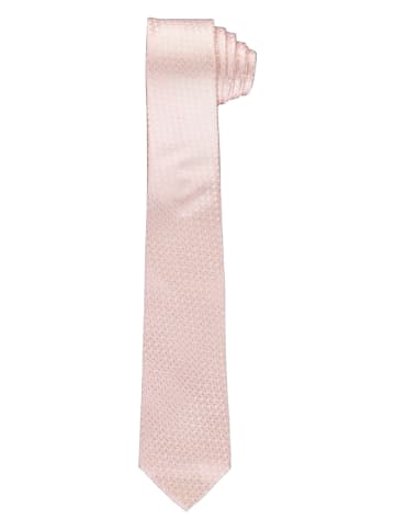 Strellson Jedwabny krawat w kolorze jasnoróżowym