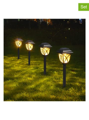 Lumijardin Lampy solarne LED (8 szt.) "Waco" w kolorze czarnym - wys. 44 cm