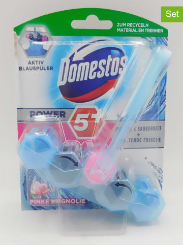 Domestos 7er-Set: WC-Steine "Power 5+ - Blauspüler Magnolie ", je 53 g