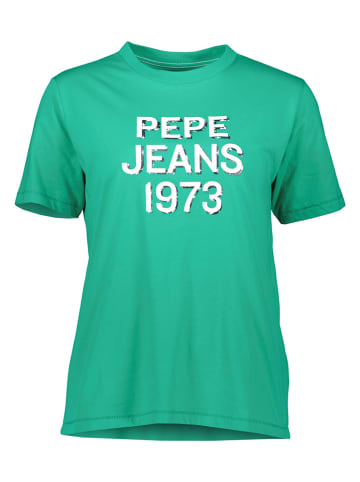 Pepe Jeans Koszulka "Ashley" w kolorze zielonym