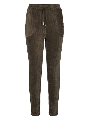 NÜMPH Sztruksowe spodnie "Nucorazon" w kolorze khaki