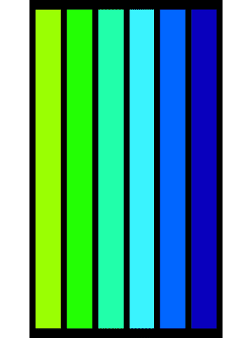 Le Comptoir de la Plage Strandlaken "Happy" groen/blauw - (L)175 x (B)100 cm