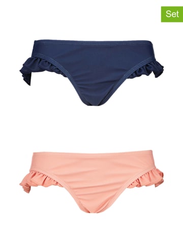 Lamino 2er-Set: Bikini-Hosen in Dunkelblau/ Apricot