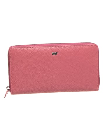 Braun Büffel Leren portemonnee roze - (B)19 x (H)10,5 x (D)2 cm
