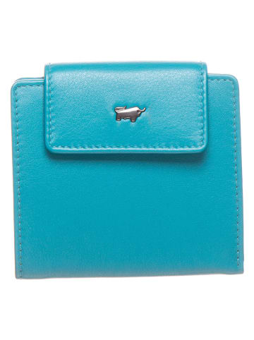 Braun Büffel Leren portemonnee turquoise - (B)10 x (H)10 x (D)2 cm