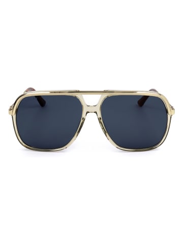 Gucci Herenzonnebril goudkleurig/donkerblauw