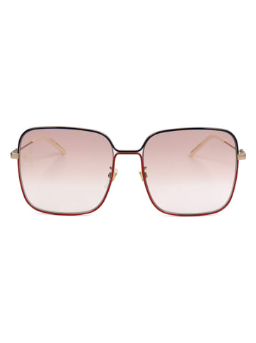 Gucci Dameszonnebril rood-zwart/lichtroze