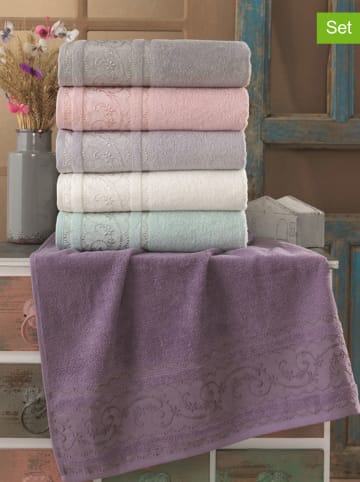 Colorful Cotton 6-delige set: handdoeken "Lucca" meerkleurig
