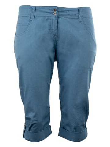 Alpine Pro Lniane spodnie capri "Nerina" w kolorze niebieskim