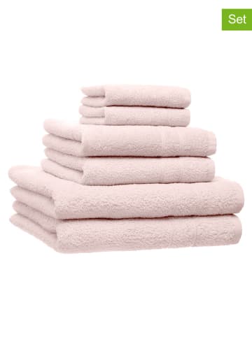 Avance 6-delige handdoekenset lichtroze