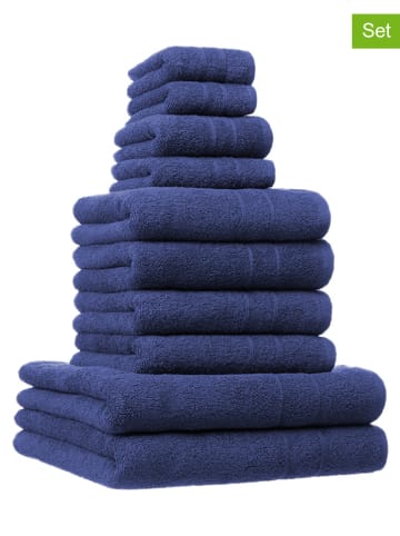Avance 10-delige handdoekenset blauw