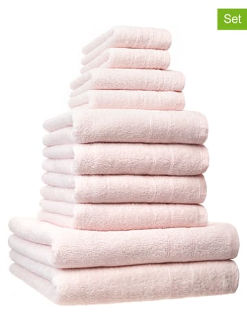 Avance 10-delige handdoekenset lichtroze